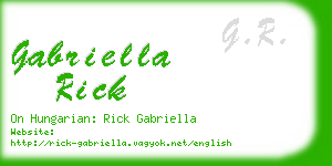 gabriella rick business card